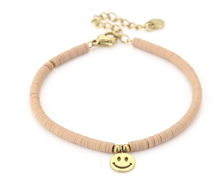 Afbeeldingen van Armband katsuki Smiley, oud roze