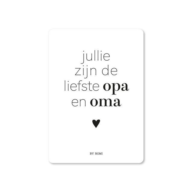 Afbeeldingen van Wenskaart jullie zijn de liefste opa en oma