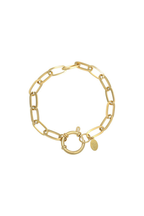 Afbeeldingen van Armband grote schakel Chain Eve Goud Stainless Steel