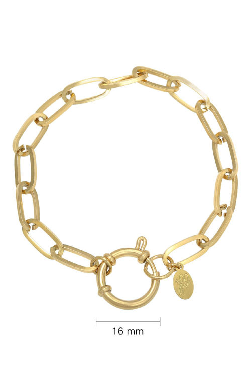 Afbeeldingen van Armband grote schakel Chain Eve Goud Stainless Steel