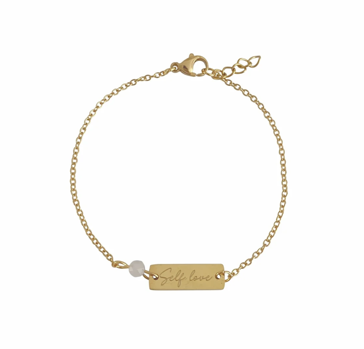 Afbeeldingen van Armband Self Love & Rozenkwarts - Goud