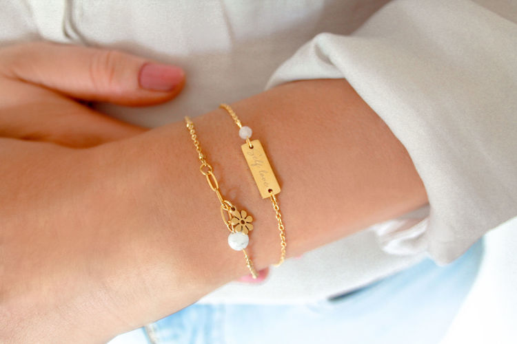 Afbeeldingen van Armband Self Love & Rozenkwarts - Goud