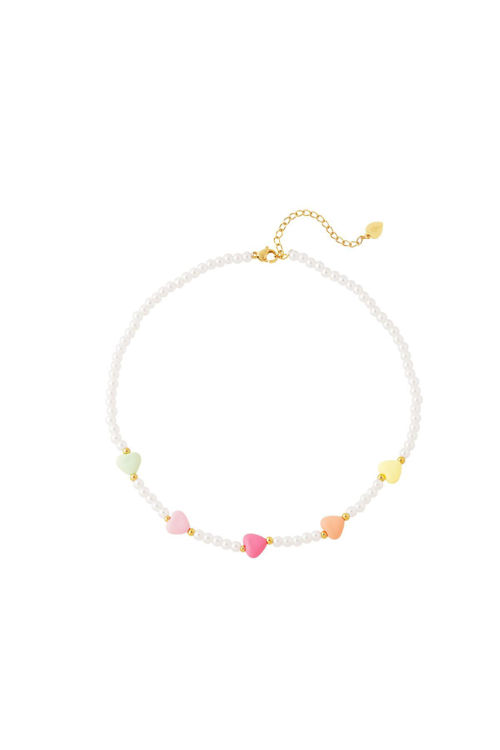 Afbeeldingen van Moeder-dochter collectie liefdesparels ketting Kids Multi Stainless Steel