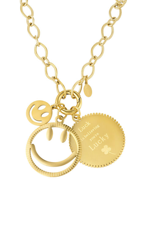 Afbeeldingen van Funky  ketting - goud, stel jouw eigen ketting samen.