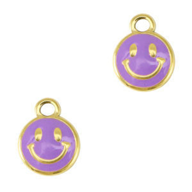 Afbeeldingen van Bedel smiley Gold-purple , stel zelf samen