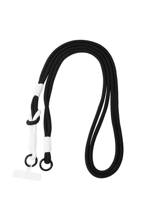 Afbeeldingen van Long telephone cord - black & white