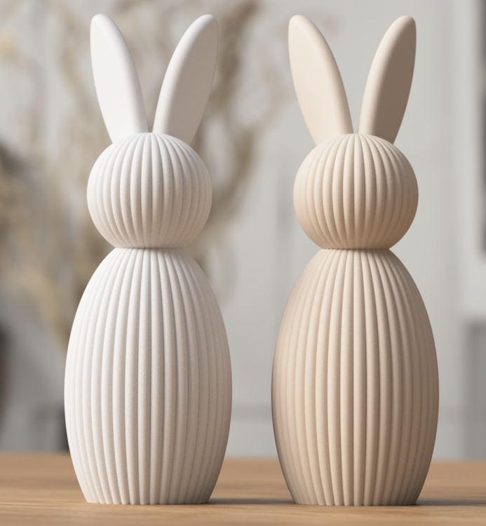 Afbeeldingen van Minimalistisch konijn -  Ivoorwit - 17cm