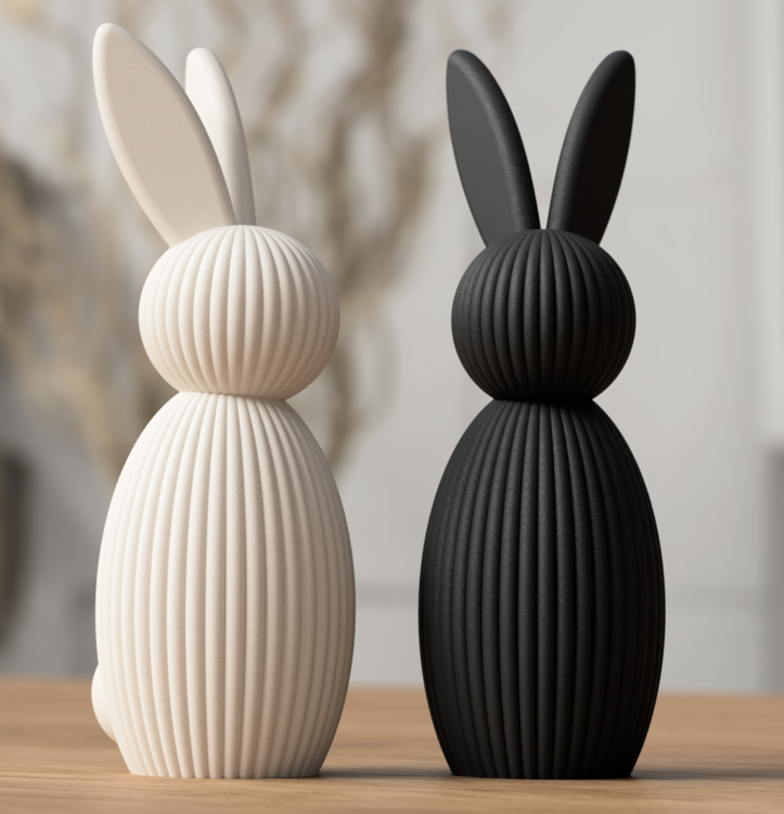 Afbeeldingen van Minimalistisch konijn -  Ivoorwit - 17cm