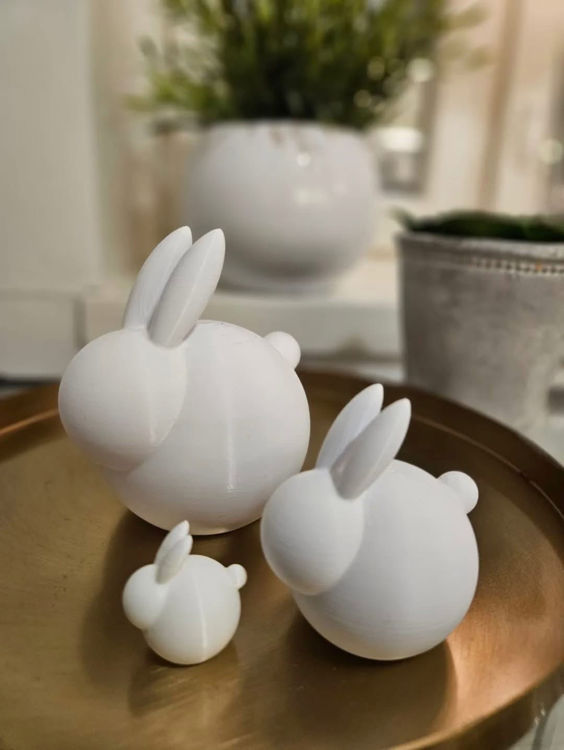 Afbeeldingen van bunny - konijn decoratie - set van 3