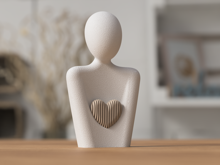 Afbeeldingen van Beeld Moeder en hart – Unieke Decoratie en Cadeau