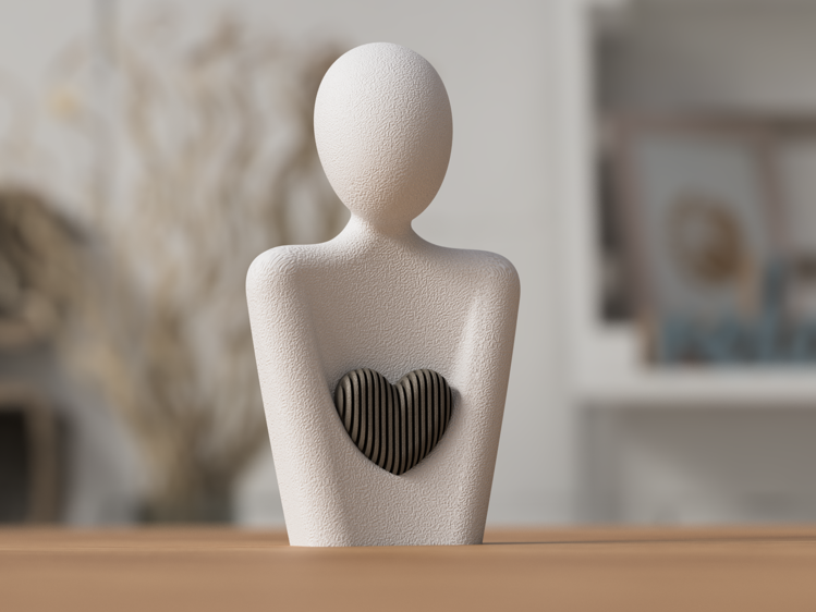 Afbeeldingen van Beeld Moeder en hart – Unieke Decoratie en Cadeau