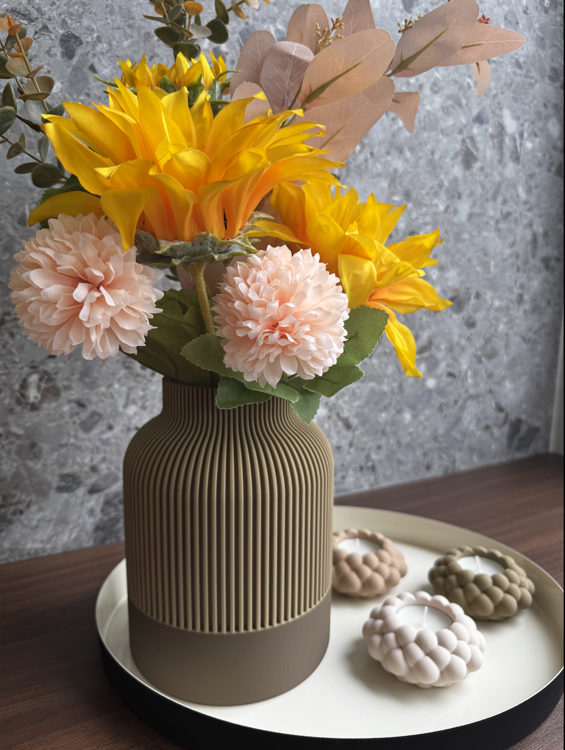 Afbeeldingen van Japandi Vaas – Waar Japans & Scandinavisch Design Samenkomen - in 2 kleuren - 20cm