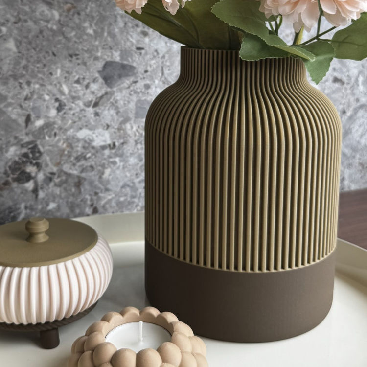 Afbeeldingen van Japandi Vaas – Waar Japans & Scandinavisch Design Samenkomen - in 2 kleuren - 20cm