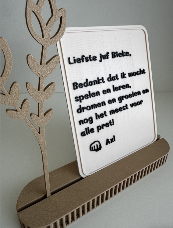 Afbeeldingen van Foto- & Kaarthouder met bloem – Perfect Cadeau
