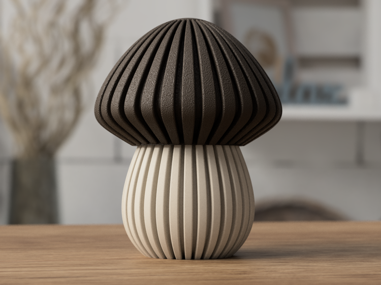 Afbeeldingen van 3D-geprinte Paddenstoel – Sfeervolle Theelichthouder & Decoratie
