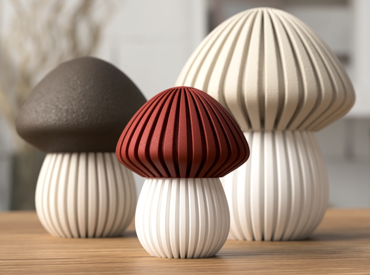 Afbeeldingen van 3D-geprinte Paddenstoel – Sfeervolle Theelichthouder & Decoratie