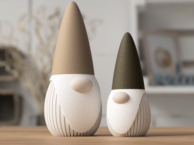 Afbeeldingen van Schattige Gnome-GROOT- Latte Brown muts