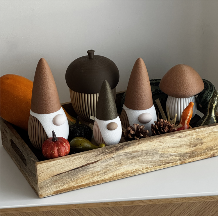 Afbeeldingen van Schattige Gnome-GROOT- Latte Brown muts