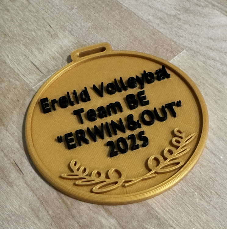 Afbeeldingen van 3D-geprinte medaille met persoonlijke tekst – Uniek & op maat gemaakt cadeau