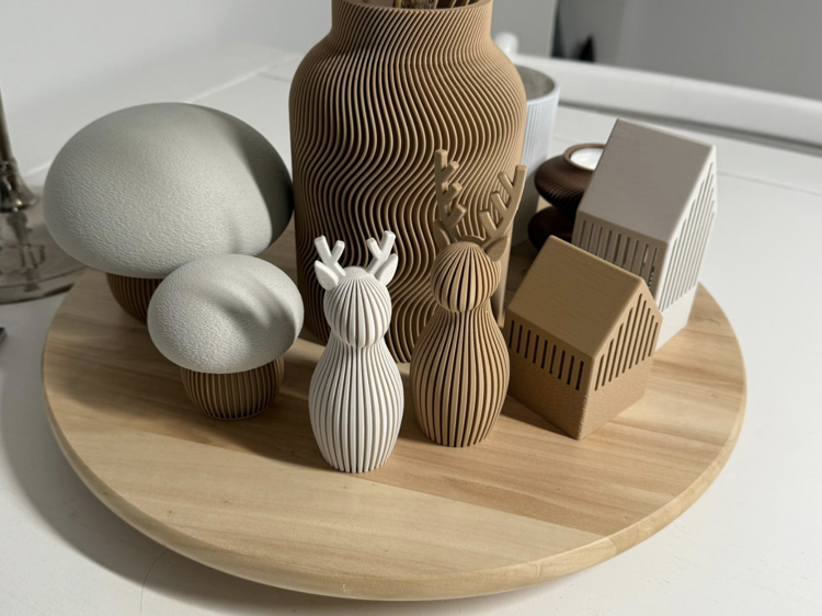 Afbeeldingen van 3D geprint - Rendier Kerst/Winterdecoratie- 17cm