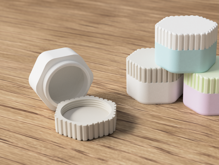 Afbeeldingen van 10 ml Reis Opbergpotje – Cosmetica & Crèmes | Duurzaam PLA | Lokaal Gemaakt in Mol