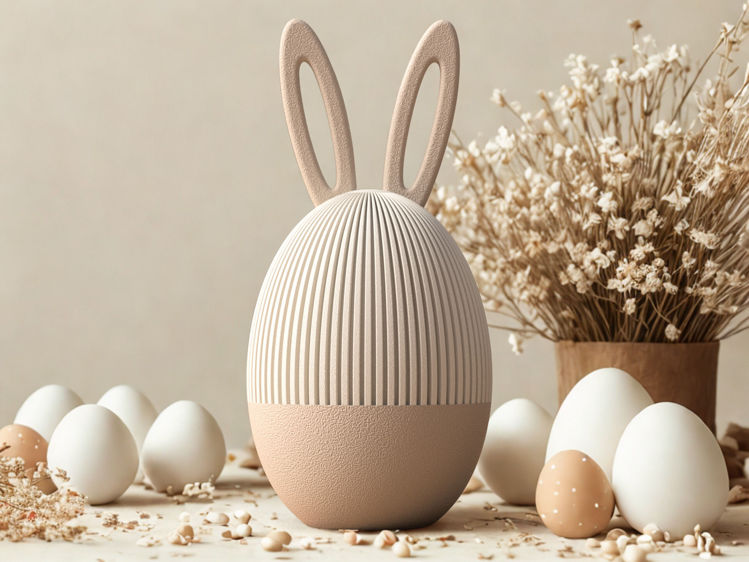 Afbeeldingen van Paasei vulbaar met schroefsluiting – duurzaam 3D-geprint - 15cm