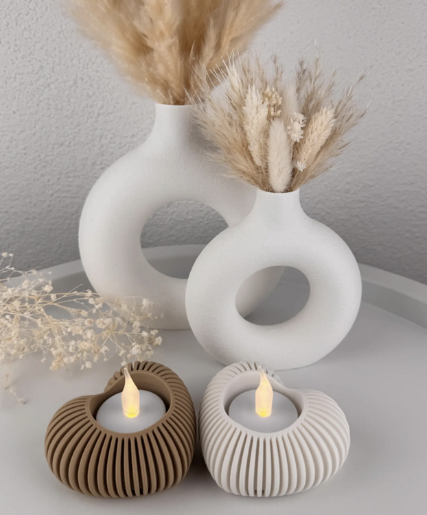 Afbeeldingen van Heart Tealight Holder – Japandi stijl | Cosy & modern woonaccessoire